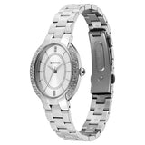 Titan Metro Quartz Analog Silver Dial Stainless Steel Strap Watch For Women - 95304SM01