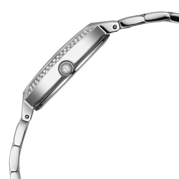 Titan Metro Quartz Analog Silver Dial Stainless Steel Strap Watch For Women 95304sm01
