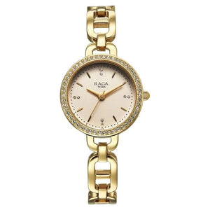 Titan Raga Showstopper Quartz Analog Golden Dial Watch For Women - 95305YM01 - KRISHNA WATCH COMPANY