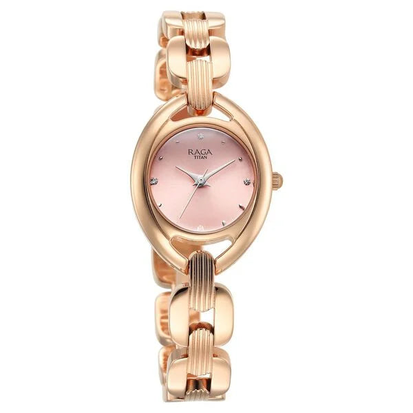 Titan Raga Showstopper Quartz Analog Pink DialWatch For Women - 95306WM01