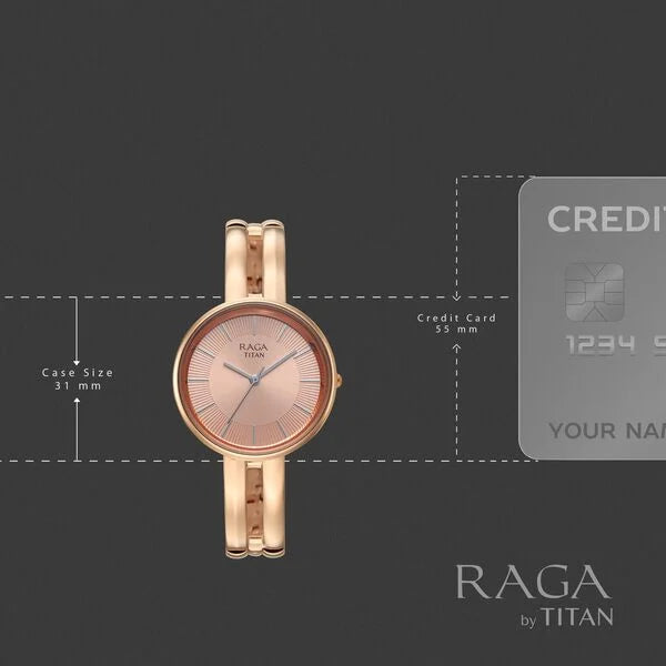 Titan Raga Contempore Quartz Analog Watch For Women 95310WM02F - KRISHNA WATCH COMPANY