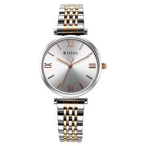 Titan Workmode Quartz Analog Silver Dial Metal Strap watch For Women - 95313KM01 - KRISHNA WATCH COMPANY