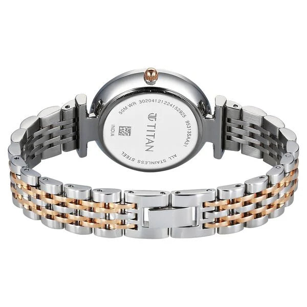 Titan Workmode Quartz Analog Silver Dial Metal Strap watch For Women - 95313KM01