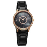 Titan Glamour Quartz Analog Black Dial Black Stainless Steel Strap Watch For Women 95314km01