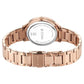 Titan Glamour Quartz Analog Mother Of Pearl Dial Rose Gold Stainless Steel Strap Watch For Women 95314wm01