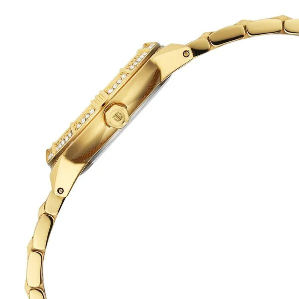 Titan Glamour Quartz Analog Brown Dial Golden Stainless Steel Strap Watch For Women 95316ym01