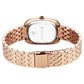 Titan Glamour Quartz Analog Blue Dial Rose Gold Stainless Steel Strap Watch For Women 95317wm01