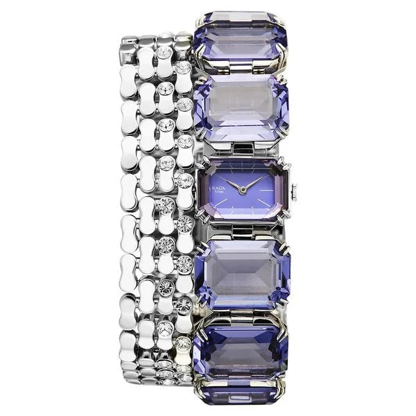 Titan Raga Cocktails Quartz Analog Blue Dial Stainless Steel Strap Watch For Women 95319sm01