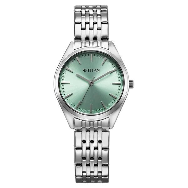Titan Workmode Quartz Analog Green Dial Watch For Women - 95322SM01 - KRISHNA WATCH COMPANY