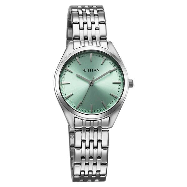 Titan Workmode Quartz Analog Green Dial Watch For Women - 95322SM01 - KRISHNA WATCH COMPANY