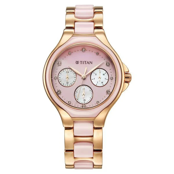 Titan Glamour Quartz Multifunction Watch For Women - 95325KD01 - KRISHNA WATCH COMPANY