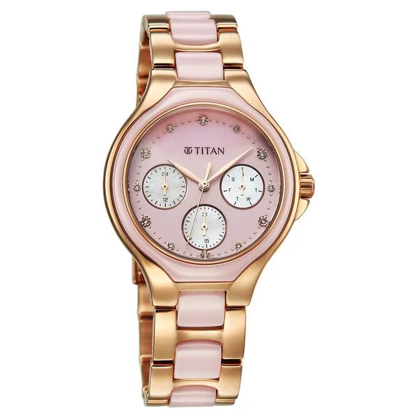 Titan Glamour Quartz Multifunction Watch For Women - 95325KD01 - KRISHNA WATCH COMPANY