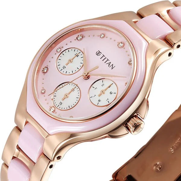 Titan Glamour Quartz Multifunction Watch For Women - 95325KD01 - KRISHNA WATCH COMPANY
