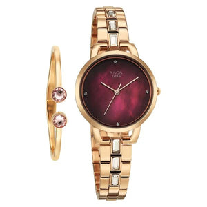 Titan Raga Glimmers Watch For Women 95327wm01f - KRISHNA WATCH COMPANY