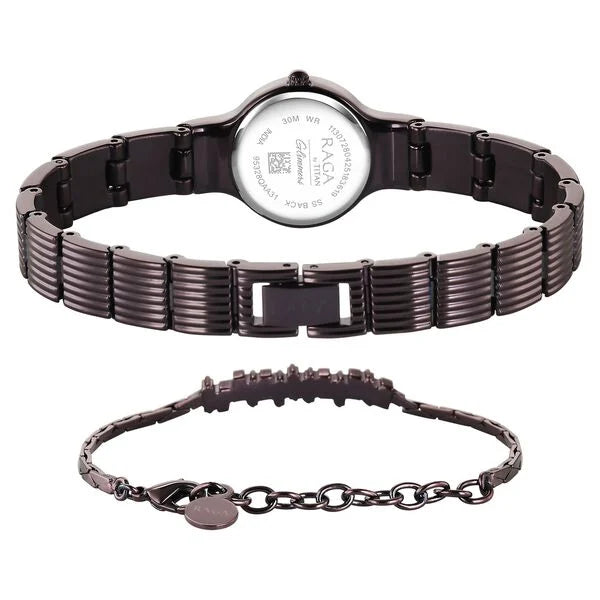 Titan Raga Glimmers Quartz Analog Watch For Women 95328qm01f