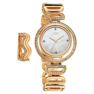 Titan Raga Glimmers Watch For Women - 95329WM01F - KRISHNA WATCH COMPANY