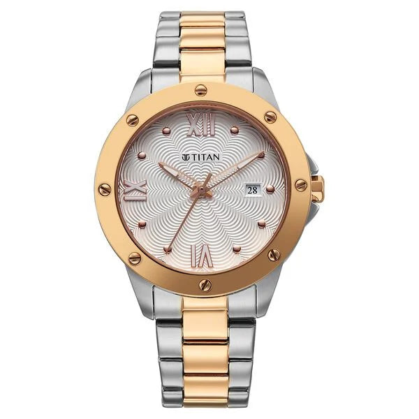 Titan Glamour Quartz Analog with Date Watch For Women 95334km01