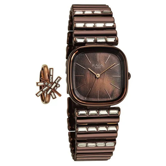 Titan Raga Glimmers Watch For Women 95339qm01f