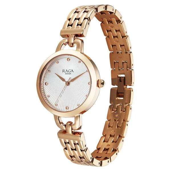 Titan Raga Showstopper Quartz Analog Watch For Women - 95349WM01 - KRISHNA WATCH COMPANY