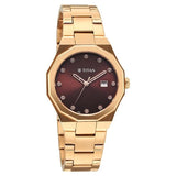 Titan Purple Time Deluxe Quartz Analog Watch For Women 95376wm01