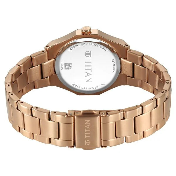 Titan Purple Time Deluxe Quartz Analog Watch For Women 95376wm01