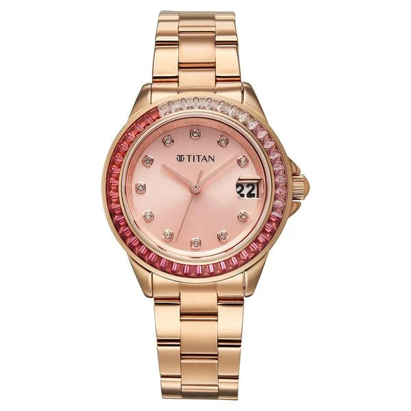 Titan Glamour Quartz Analog Watch For Women 95382wm01