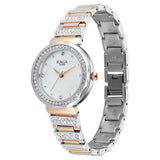 Titan Raga Spotlight Quartz Analog Mother of Pearl Dial Two Toned Metal Strap Watch For Women 95419km01