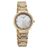 Titan Raga Spotlight Quartz Analog Mother of Pearl Dial Rose Gold Metal Strap Watch For Women 95419wm01