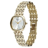 Titan Raga Spotlight Quartz Analog White Dial Golden Metal Strap Watch For Women 95421ym01