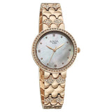 Titan Raga Spotlight Quartz Analog White Dial Rose Gold Metal Strap Watch For Women 95422wm01