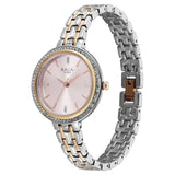 Titan Raga Spotlight Quartz Analog Pink Dial Two Toned Metal Strap Watch For Women 95424km01