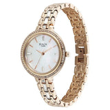 Titan Raga Spotlight Quartz Analog Silver Dial Rose Gold Metal Strap Watch For Women 95424wm01