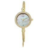 Titan Raga Spotlight Quartz Analog White Dial Golden Metal Strap Watch For Women 95425ym01