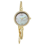 Titan Raga Spotlight Quartz Analog White Dial Golden Metal Strap Watch For Women 95425ym01