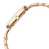 Titan Raga Spotlight Quartz Analog White Dial Rose Gold Metal Strap Watch For Women 95426wm01