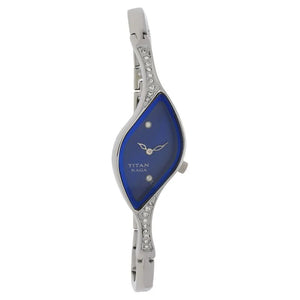 Titan Raga Blue Dial Quartz Analog Metal Strap watch for Women NS9710SM01 / 9710SM01 - KRISHNA WATCH COMPANY