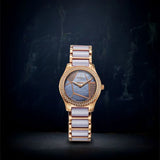 Xylys Swiss Analog Shimmer Swiss Steel & Ceramic Mother of Pearl Lilac Dial Watch for Women 9766wd03e