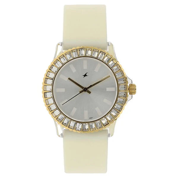 Fastrack Quartz Analog Silver Dial Plastic Strap Watch for Girls 9827pp01 - KRISHNA WATCH COMPANY