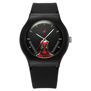 Fastrack Deadpool Wolverine Quartz Analog Black Dial With Black Silicone Strap Watch For Unisex 9915pp103 - KRISHNA WATCH COMPANY