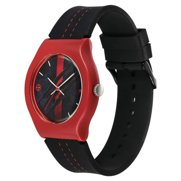 Fastrack Deadpool Wolverine Quartz Analog Dial With Black Silicone Strap Watch For Unisex 9915pp105