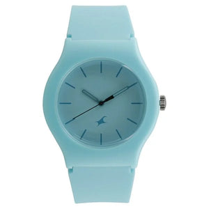 Fastrack Quartz Analog Blue Dial Silicone Strap Watch for Unisex ns9915pp53 / 9915pp53 - KRISHNA WATCH COMPANY