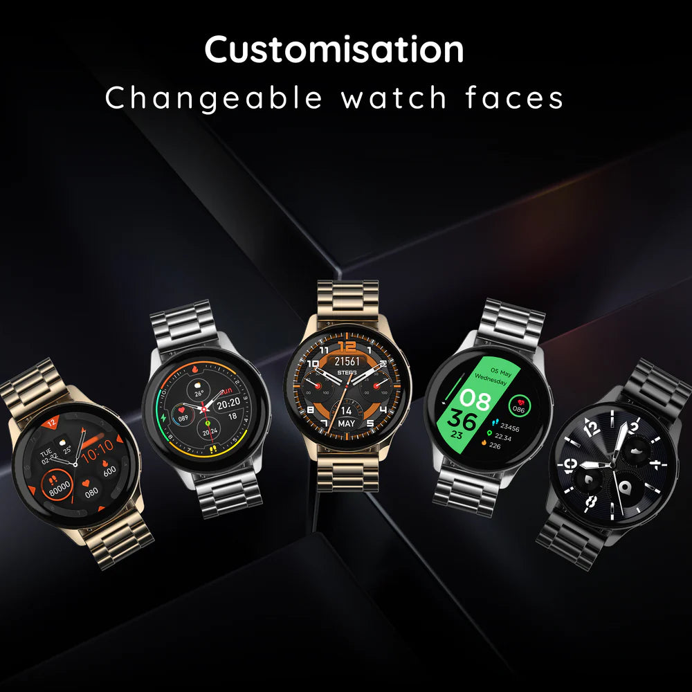 Pebble PFB03 Mettle Pro Classic Black Smartwatch with Bluetooth Calling