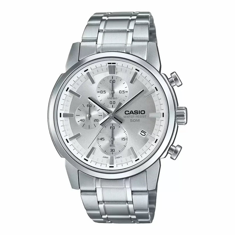 CASIO Enticer Silver Dial Analog Watch MEN MTP-E510D-7AVDF - A2305 - KRISHNA WATCH COMPANY