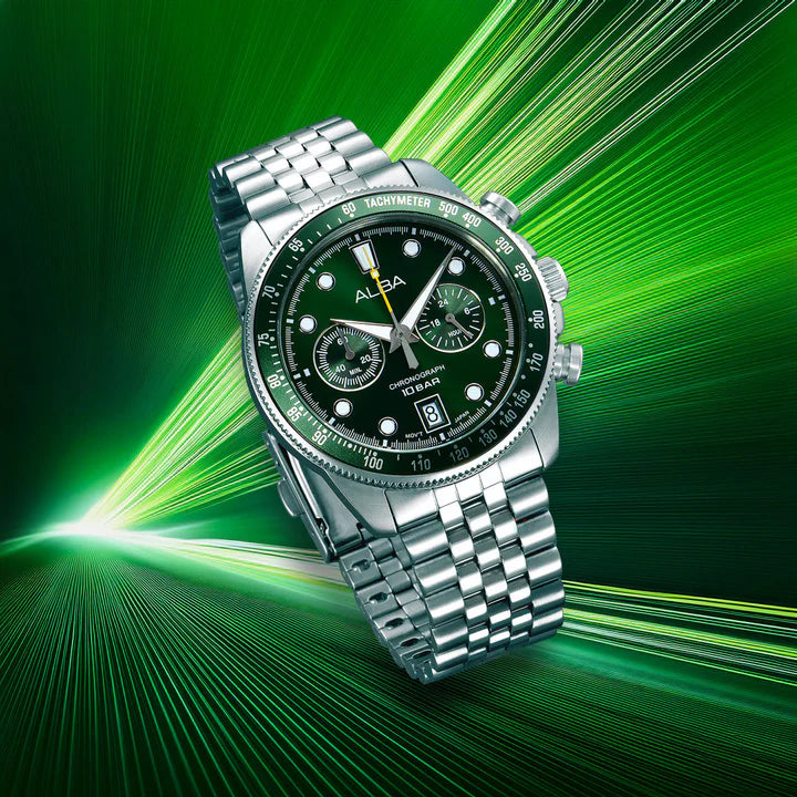 Alba Deep Green Diver-Style Chronograph Watch A4B029X1 - KRISHNA WATCH COMPANY
