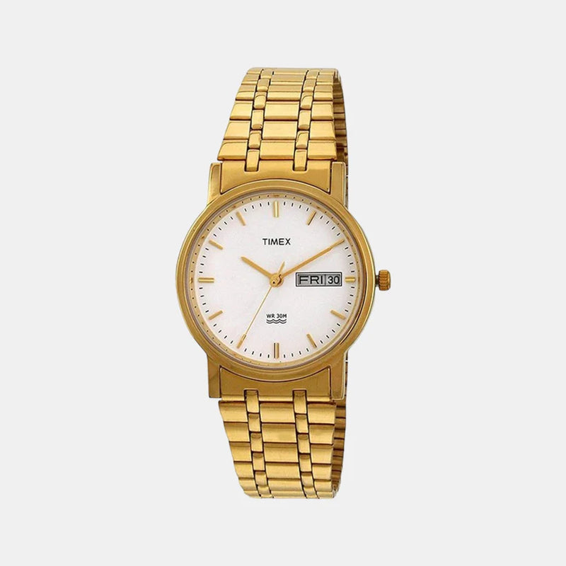 Timex Men's Champagne Analog Stainless Steel Watch A503