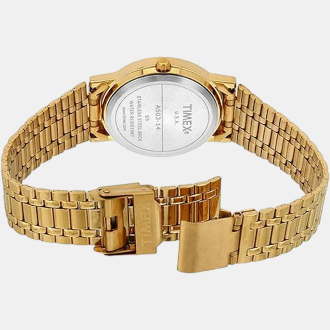 Timex Men's Champagne Analog Stainless Steel Watch A503