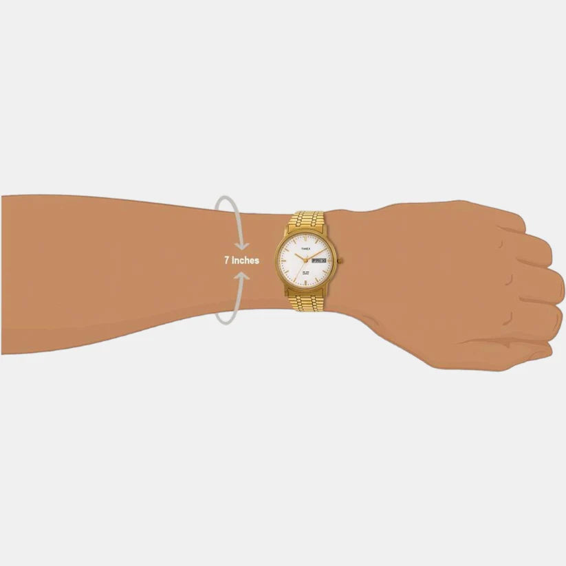 Timex Men's Champagne Analog Stainless Steel Watch A503