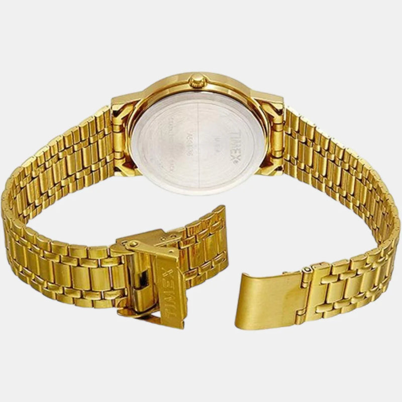 Timex Men's Champagne Analog Stainless Steel Watch A504