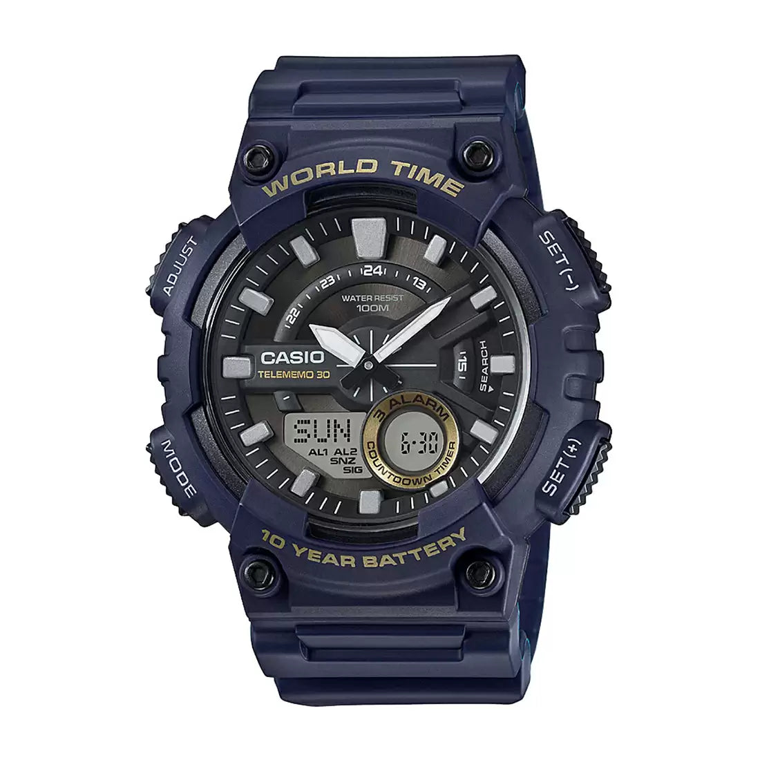 CASIO YOUTH AEQ-110W-2AVDF - AD208 Blue Analog-Digital - Men's Watch