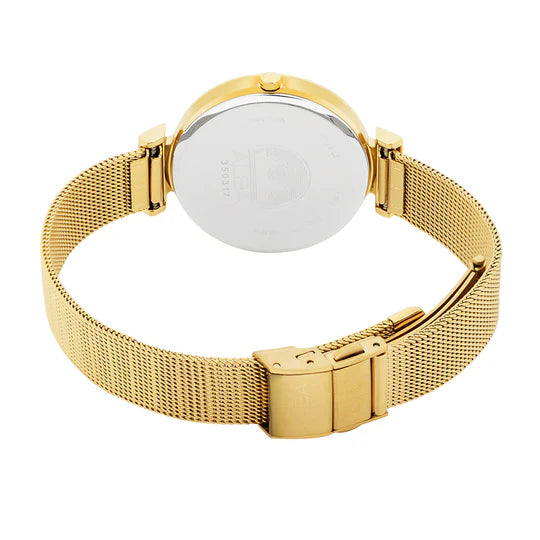 ALBA Silver Shimmer Dial With Gold Straps Ladies Watch AH7CA2X1